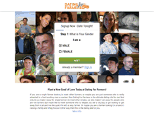 Tablet Screenshot of datingforfarmers.com